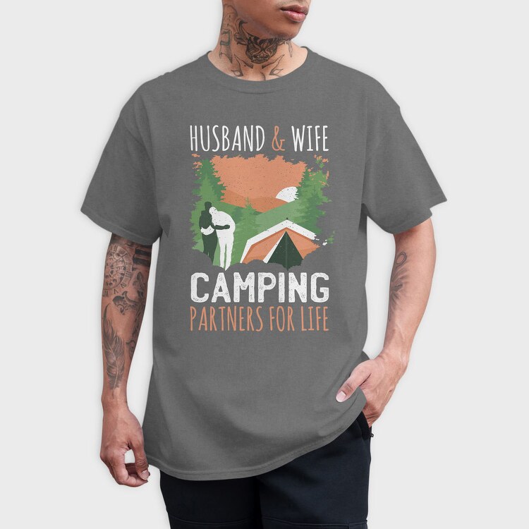 Couple Camping, Tricou Barbati (Unisex)