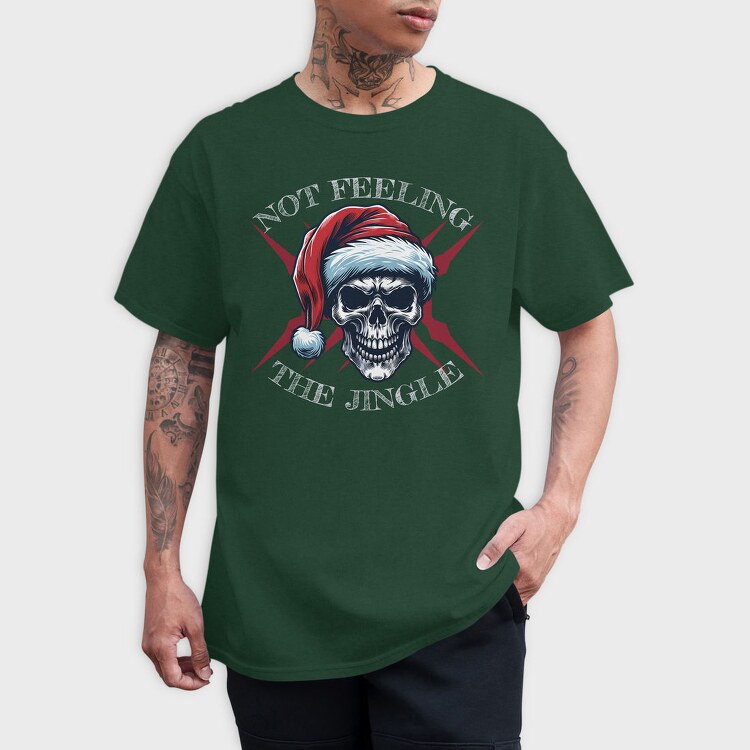 Santa Skull Holiday Christmas, Tricou Barbati (Unisex)