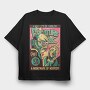 Scary Creature Retro Poster X Rays, Tricou Oversize Barbati (Unisex)