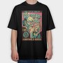 Scary Creature Retro Poster X Rays, Tricou Oversize Barbati (Unisex)