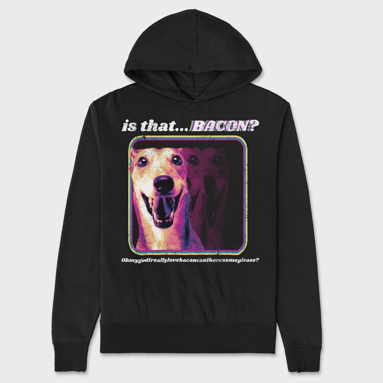 Bacon Dog, Hanorac Oversize Barbati (Unisex)