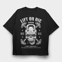 Dark Skull Gym Lift, Tricou Oversize Barbati (Unisex)