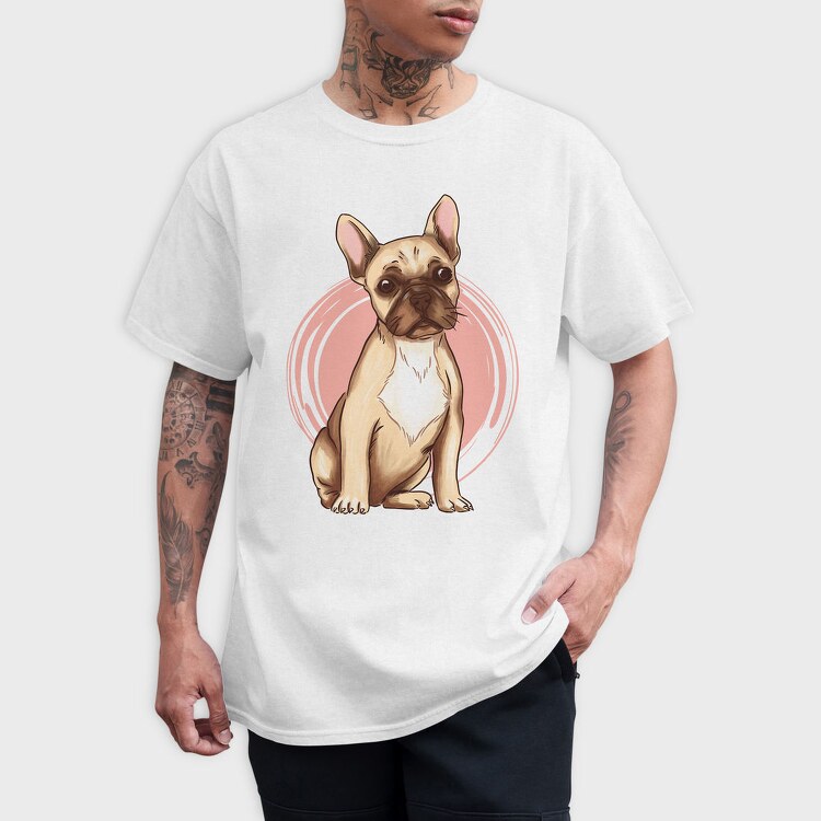French Bulldog (2), Tricou Barbati (Unisex)