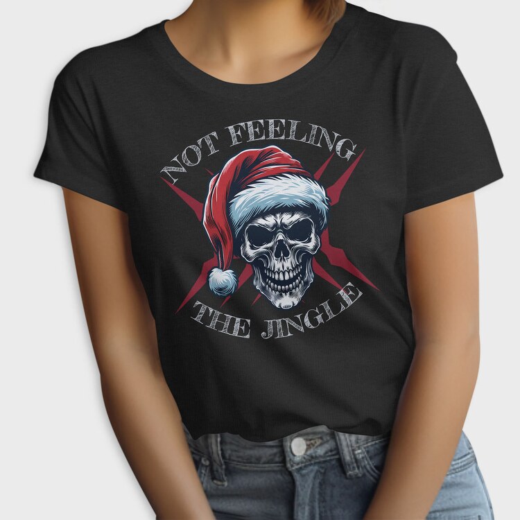 Santa Skull Holiday Christmas, Tricou Femei