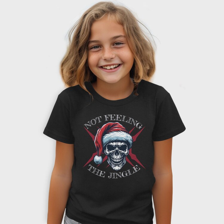 Santa Skull Holiday Christmas, Tricou Copii
