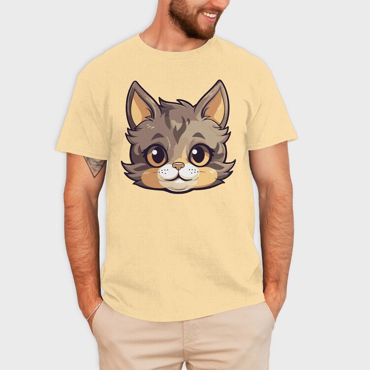 Funny Cat Cartoon, Tricou Barbati (Unisex)