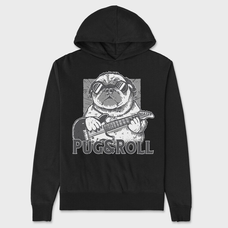 Pug And Roll, Hanorac Oversize Barbati (Unisex)