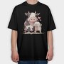 Cow And Pig Love Pig Cow, Tricou Oversize Barbati (Unisex)