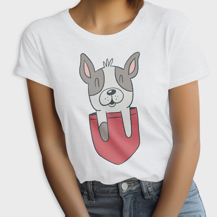 French Bulldog Pocket, Tricou Femei