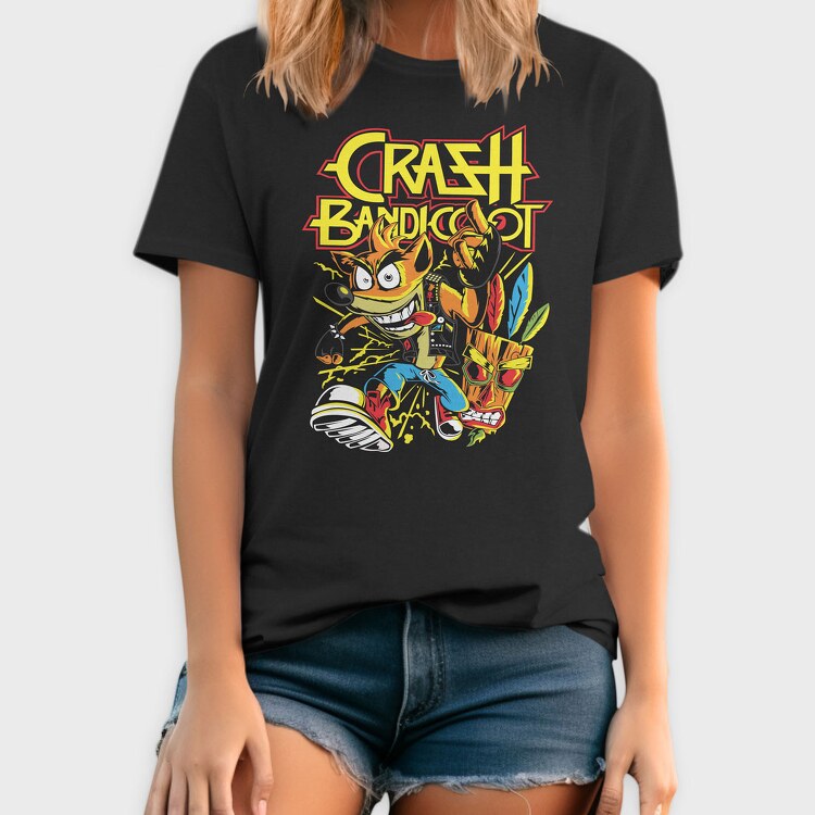 Crash Bandicoot, Tricou Barbati (Unisex)
