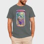 Cozy Skeleton Reading Books Jar Chill, Tricou Barbati (Unisex)