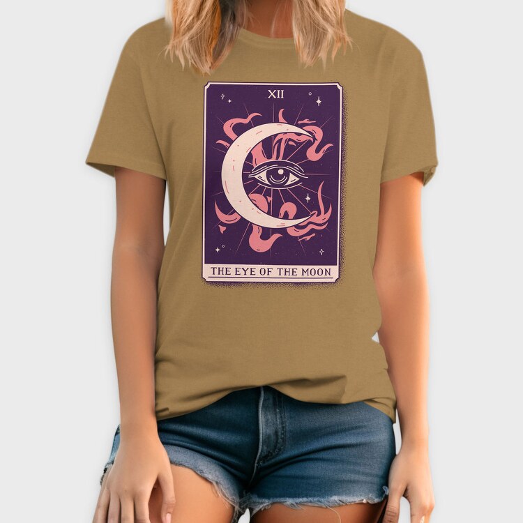 Eye On The Moon Mystical Tarot Card The Si, Tricou Barbati (Unisex)