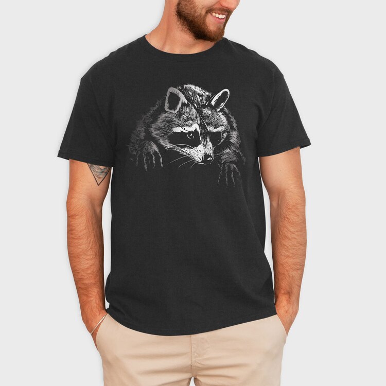 Eyepatch Raccoon, Tricou Barbati (Unisex)