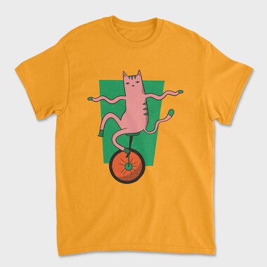 Tricou Barbati (Unisex), Cat Unicycle