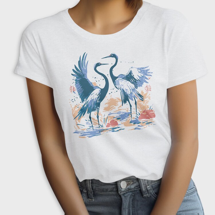 Crane Birds Dancing, Tricou Femei