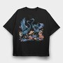 Crane Birds Dancing, Tricou Oversize Barbati (Unisex)