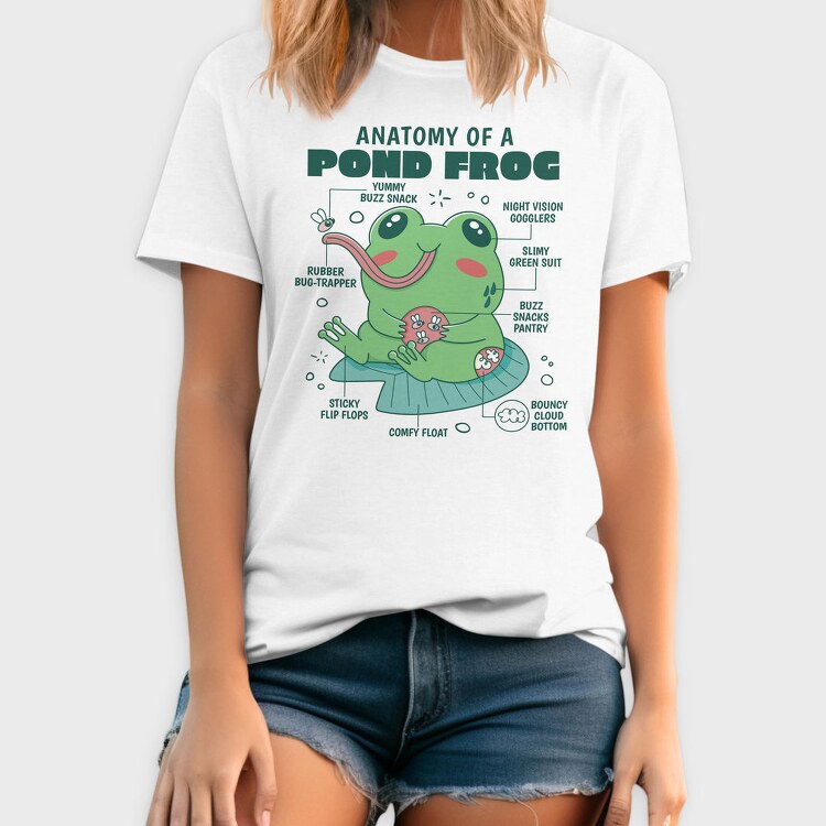 Frog Cute Anatomy, Tricou Barbati (Unisex)