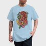 Traditional Japanese Tiger Floral, Tricou Barbati (Unisex)