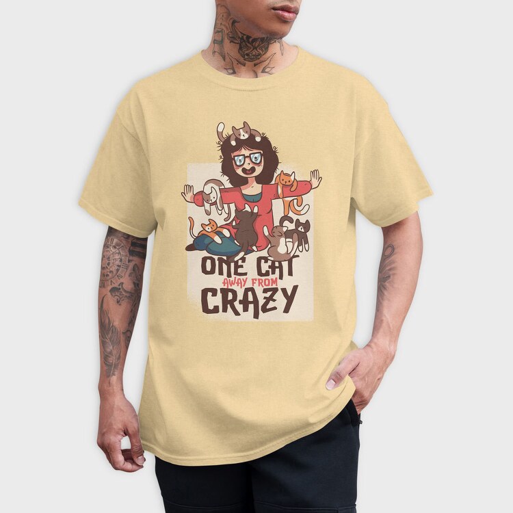 Crazy Cat Lady, Tricou Barbati (Unisex)
