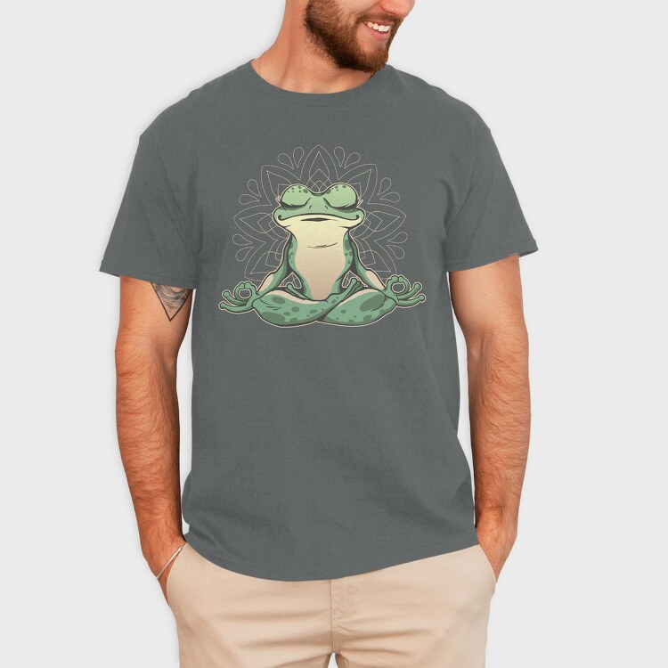 Frog Doing Yoga, Tricou Barbati (Unisex)