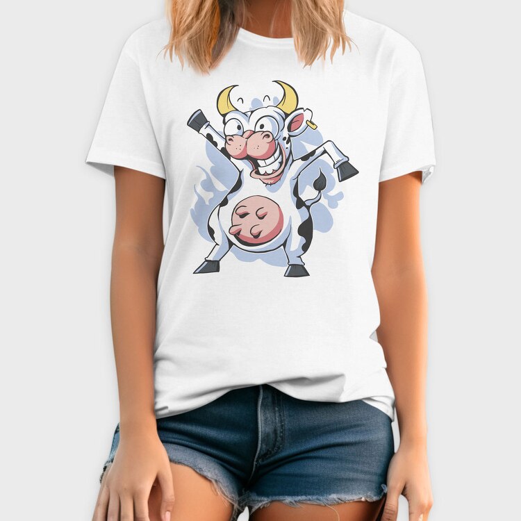 Crazy Dancing Cow, Tricou Barbati (Unisex)