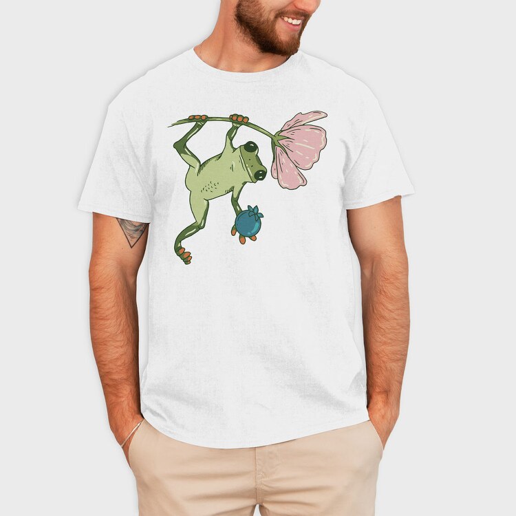Frog Flower Snack, Tricou Barbati (Unisex)