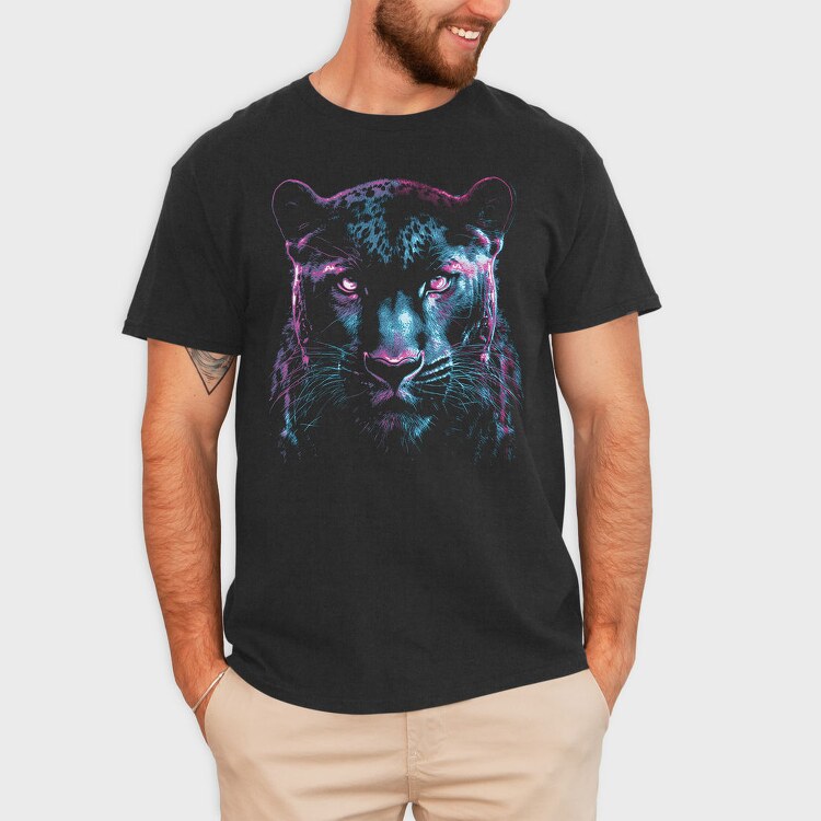 Neon Panther, Tricou Barbati (Unisex)