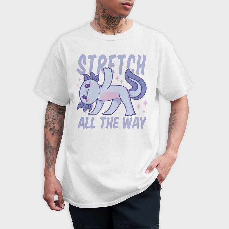Stretching Fitness Axolotl Yoga 01, Tricou Barbati (Unisex)