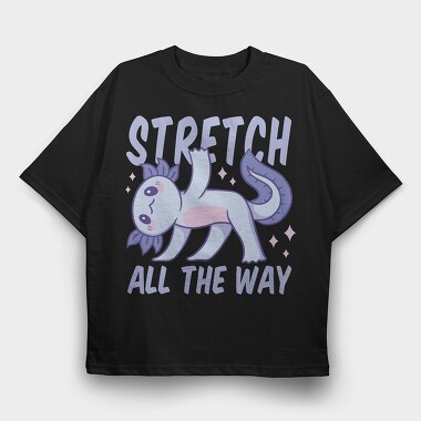 Stretching Fitness Axolotl Yoga 01, Tricou Oversize Barbati (Unisex)