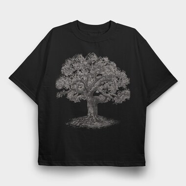 Serene Oak Tree, Tricou Oversize Barbati (Unisex)