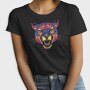 Neon Wild Feline Roar Angry Pumpa, Tricou Femei