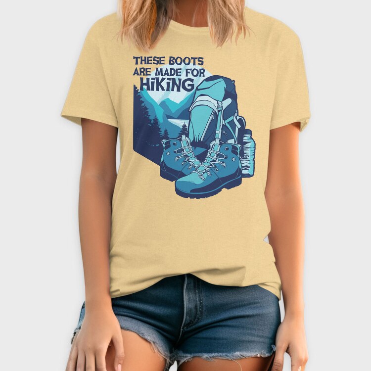 Boots For Hiking, Tricou Barbati (Unisex)