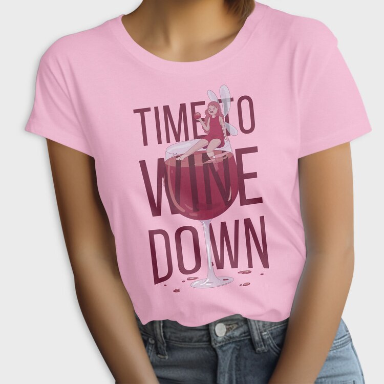 Fairy In Wine Glass Wine, Tricou Femei