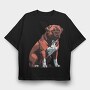 Bordeaux Mastiff Dog, Tricou Oversize Barbati (Unisex)