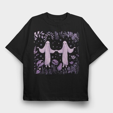 Creepy Ghosts In Nature Forest, Tricou Oversize Barbati (Unisex)