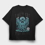 Creepy Menacing Monster Trend I Will Eat You, Tricou Oversize Barbati (Unisex)