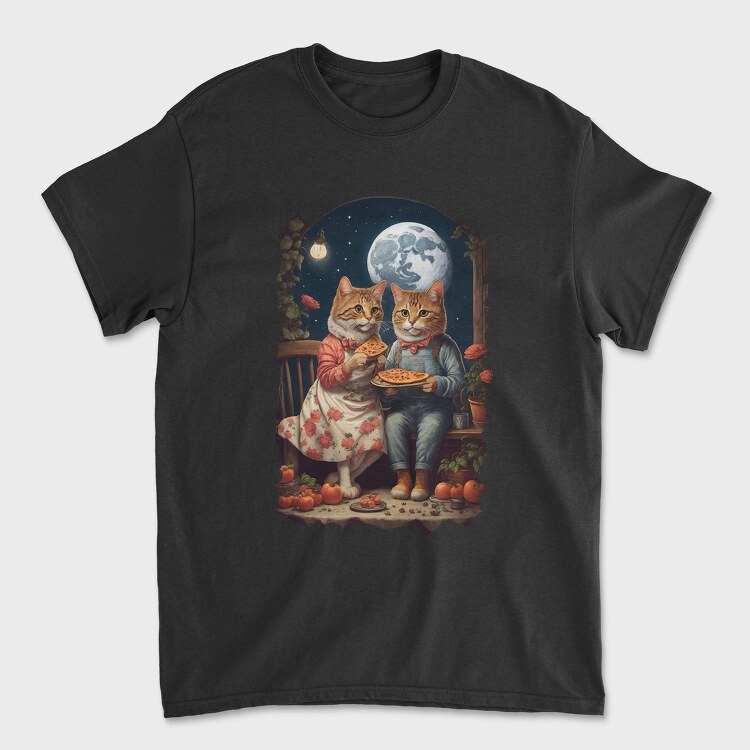 Cats Pizza Cottagecore, Tricou Barbati (Unisex)