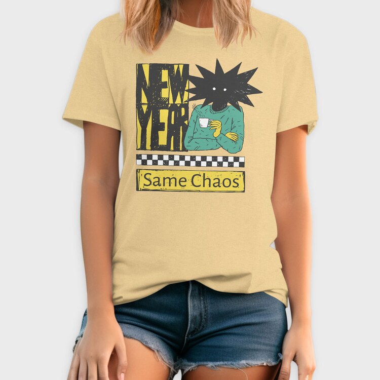 New Year Same Chaos Anti, Tricou Barbati (Unisex)
