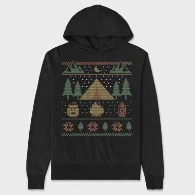 Ugly Sweater Camping, Hanorac Oversize Barbati (Unisex)