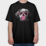 Shih Tzu Dog With Glasses, Tricou Oversize Barbati (Unisex)