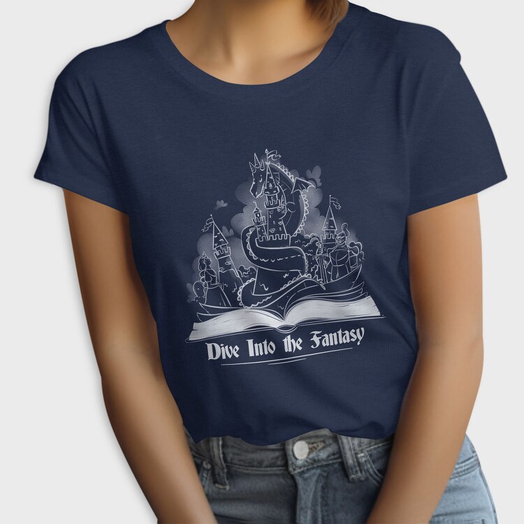 Fantasy Book Children Into The, Tricou Femei