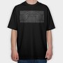 Shy Fingers Emoji Line Art, Tricou Oversize Barbati (Unisex)