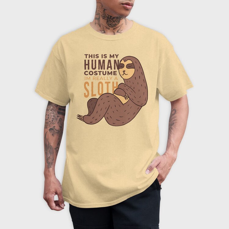 Human Sloth Quote Im A Sloth, Tricou Barbati (Unisex)