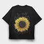 Sunflower Rose Quote, Tricou Oversize Barbati (Unisex)
