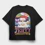 Trippy Christmas Santa, Tricou Oversize Barbati (Unisex)
