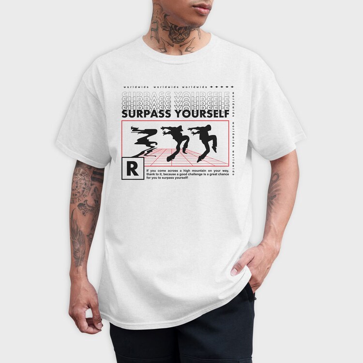 Surpass Yourself 1, Tricou Barbati (Unisex)