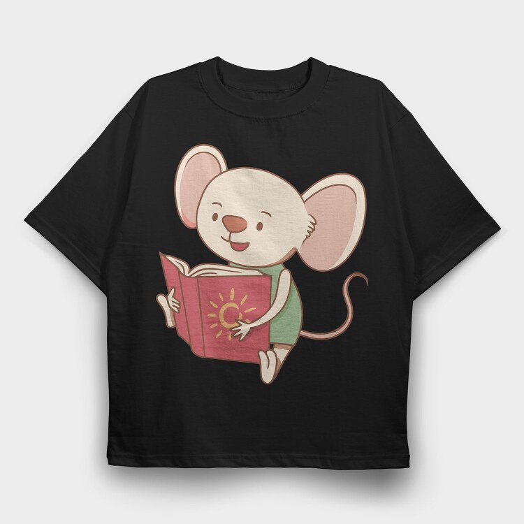 Sunshine Mouse Reader, Tricou Oversize Barbati (Unisex)