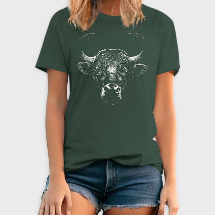 Bull Wild Monochrome, Tricou Barbati (Unisex)