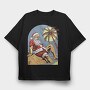 Tropical Santa Claus At The Beach Beachy Claus, Tricou Oversize Barbati (Unisex)