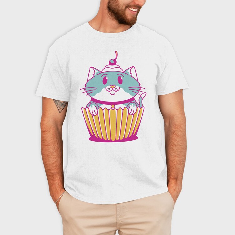 Sweet Cupcake Cat Muffin, Tricou Barbati (Unisex)